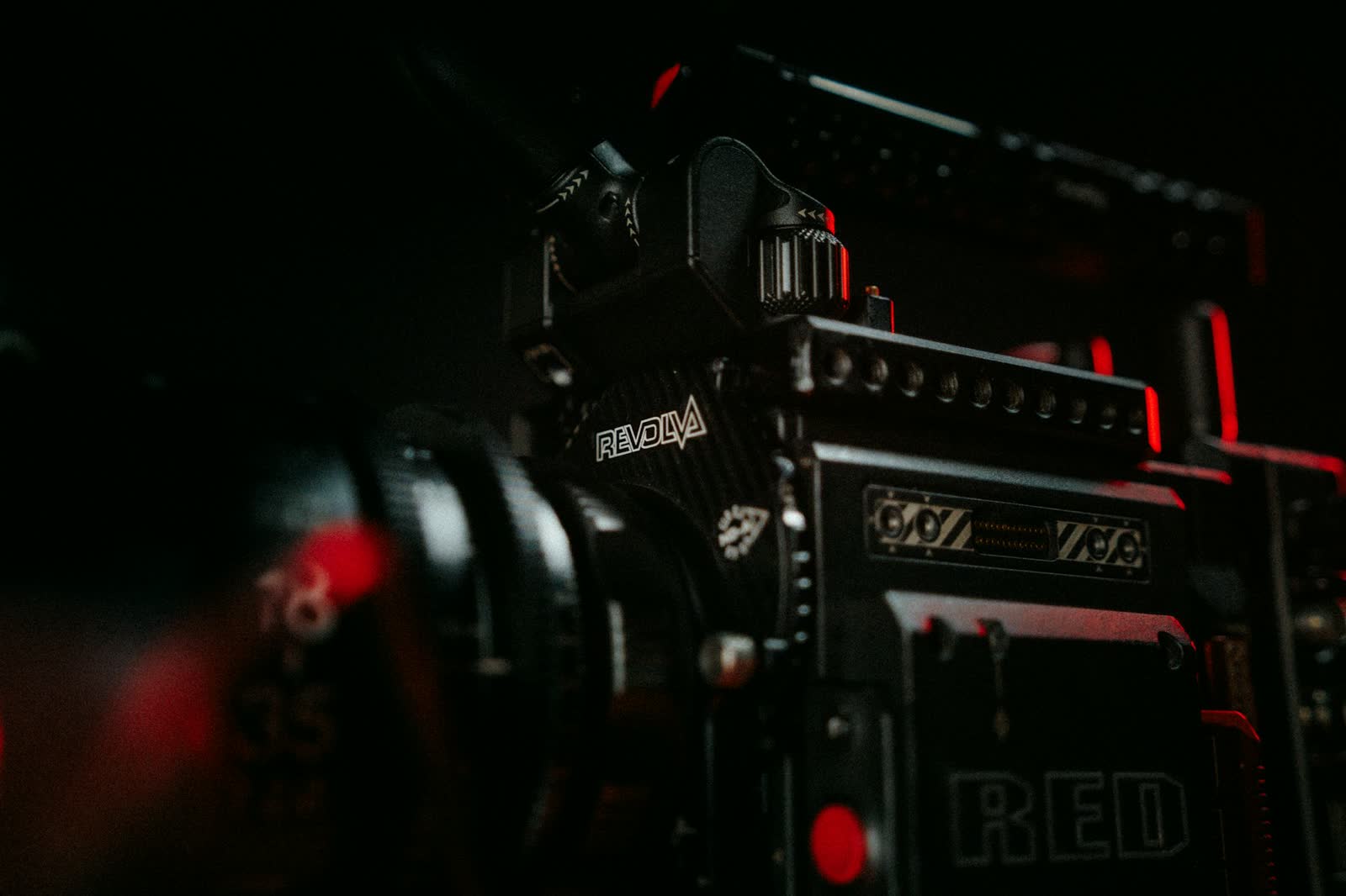 Cinema camera on a film set